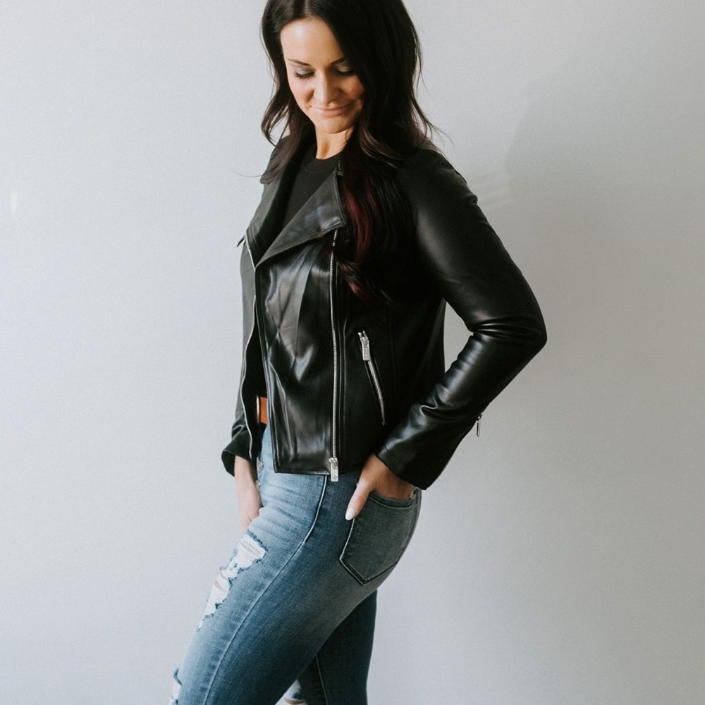 Lily and Lottie faux leather jacket